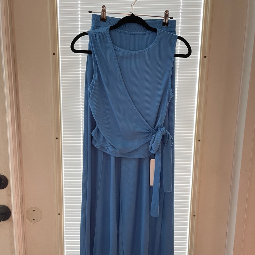 Elegant Blue Two Piece Set